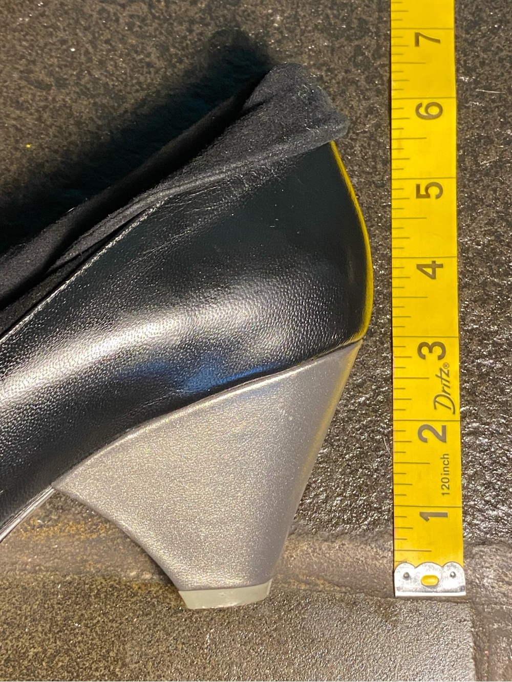 Irregular Choice Poetic License wedge heels,black leather/silver bow,collar,7 - Picture 14 of 14